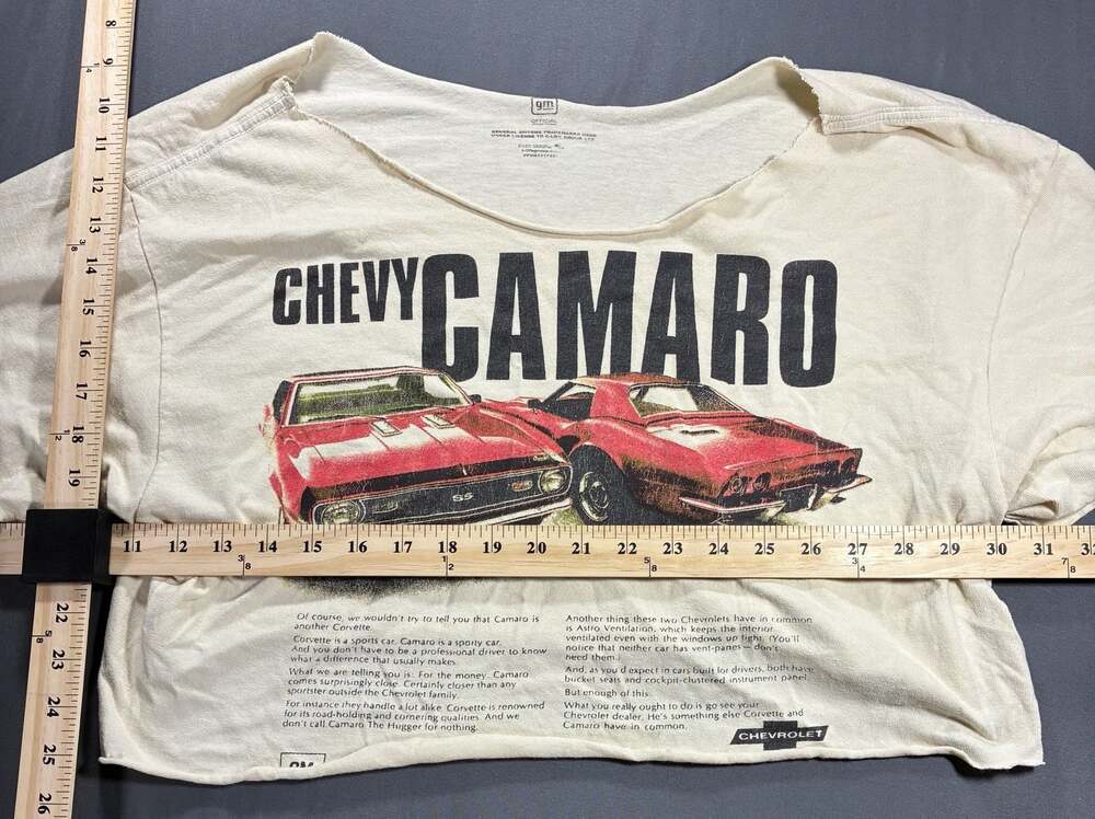 General Motors Official Licensed Chevy Camaro Graphic Cropped T-Shirt